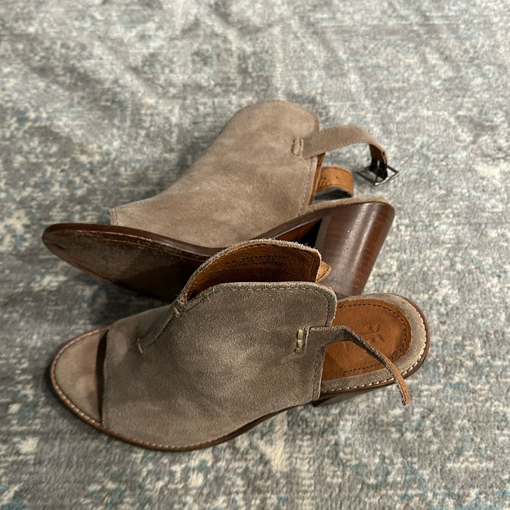 Frye peep toe heels